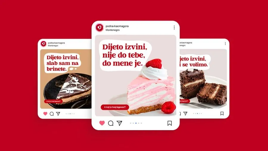 Vizuali kampanje Dolcela „Slatki izgovori"